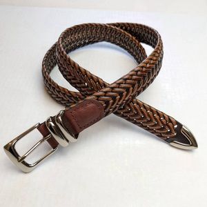 Perry Ellis Portfolio Braided Leather Belt